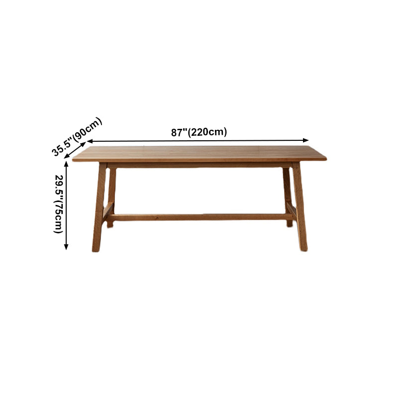 Modern Pine Wood Indoor Table for Restaurant Rectangle Dining Table with Trestle Base Clearhalo ' dining_table' 'Dining Tables & Seating' 'Dining Tables' 'furn' 'furn_dining_table' 'Furniture' 'furniture_dining_table' 'Kitchen & Dining Furniture' 'kitchen&dining_furn' 'kitchen' 'kitchen_dining_table' 4155952