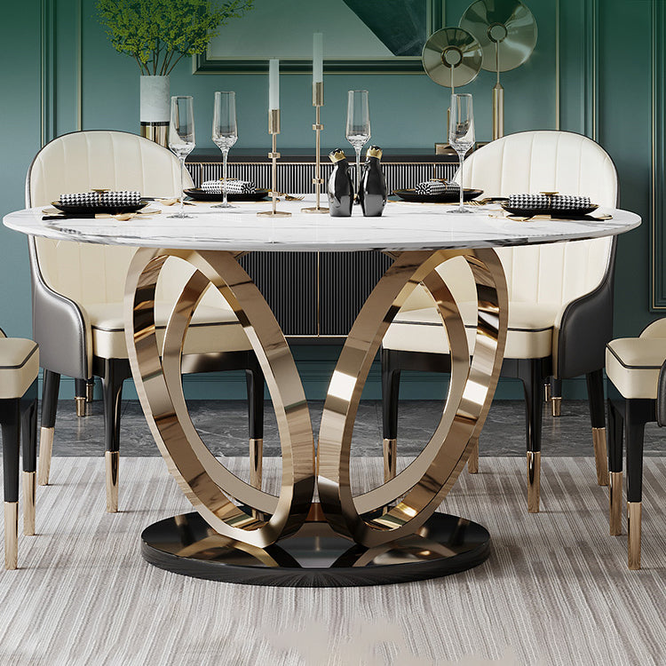 Round Pedestal Dining Site Table Traditional Luxury Marble Table for Home Clearhalo ' dining_table' 'Dining Tables & Seating' 'Dining Tables' 'furn' 'furn_dining_table' 'Furniture' 'furniture_dining_table' 'Kitchen & Dining Furniture' 'kitchen&dining_furn' 'kitchen' 'kitchen_dining_table' 4155965