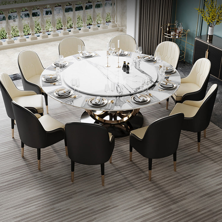 Round Pedestal Dining Site Table Traditional Luxury Marble Table for Home Clearhalo ' dining_table' 'Dining Tables & Seating' 'Dining Tables' 'furn' 'furn_dining_table' 'Furniture' 'furniture_dining_table' 'Kitchen & Dining Furniture' 'kitchen&dining_furn' 'kitchen' 'kitchen_dining_table' 4155966