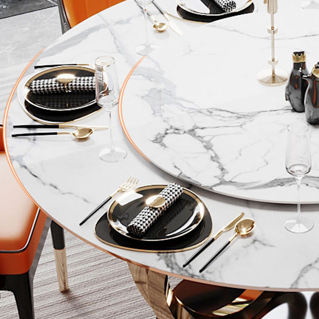 Round Pedestal Dining Site Table Traditional Luxury Marble Table for Home Clearhalo ' dining_table' 'Dining Tables & Seating' 'Dining Tables' 'furn' 'furn_dining_table' 'Furniture' 'furniture_dining_table' 'Kitchen & Dining Furniture' 'kitchen&dining_furn' 'kitchen' 'kitchen_dining_table' 4155970