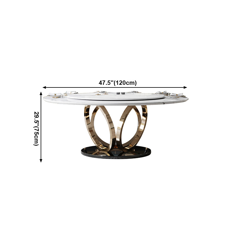 Round Pedestal Dining Site Table Traditional Luxury Marble Table for Home Clearhalo ' dining_table' 'Dining Tables & Seating' 'Dining Tables' 'furn' 'furn_dining_table' 'Furniture' 'furniture_dining_table' 'Kitchen & Dining Furniture' 'kitchen&dining_furn' 'kitchen' 'kitchen_dining_table' 4155972
