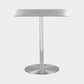 Metal Industrial Dining Table Stainless Steel Top Dining Table with Pedestal Base Square Clear 27.6"L x 27.6"W x 29.5"H Clearhalo ' dining_table' 'Dining Tables & Seating' 'Dining Tables' 'furn' 'furn_dining_table' 'Furniture' 'furniture_dining_table' 'Kitchen & Dining Furniture' 'kitchen&dining_furn' 'kitchen' 'kitchen_dining_table' 4156004