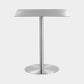 Metal Industrial Dining Table Stainless Steel Top Dining Table with Pedestal Base Square Silver 27.6"L x 27.6"W x 29.5"H Clearhalo ' dining_table' 'Dining Tables & Seating' 'Dining Tables' 'furn' 'furn_dining_table' 'Furniture' 'furniture_dining_table' 'Kitchen & Dining Furniture' 'kitchen&dining_furn' 'kitchen' 'kitchen_dining_table' 4156008