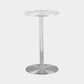 Metal Industrial Dining Table Stainless Steel Top Dining Table with Pedestal Base Round Clear 15.7"L x 15.7"W x 29.5"H Clearhalo ' dining_table' 'Dining Tables & Seating' 'Dining Tables' 'furn' 'furn_dining_table' 'Furniture' 'furniture_dining_table' 'Kitchen & Dining Furniture' 'kitchen&dining_furn' 'kitchen' 'kitchen_dining_table' 4156010