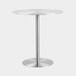 Metal Industrial Dining Table Stainless Steel Top Dining Table with Pedestal Base Round Silver 27.6"L x 27.6"W x 29.5"H Clearhalo ' dining_table' 'Dining Tables & Seating' 'Dining Tables' 'furn' 'furn_dining_table' 'Furniture' 'furniture_dining_table' 'Kitchen & Dining Furniture' 'kitchen&dining_furn' 'kitchen' 'kitchen_dining_table' 4156011