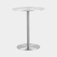 Metal Industrial Dining Table Stainless Steel Top Dining Table with Pedestal Base Round Silver 23.6"L x 23.6"W x 29.5"H Clearhalo ' dining_table' 'Dining Tables & Seating' 'Dining Tables' 'furn' 'furn_dining_table' 'Furniture' 'furniture_dining_table' 'Kitchen & Dining Furniture' 'kitchen&dining_furn' 'kitchen' 'kitchen_dining_table' 4156019