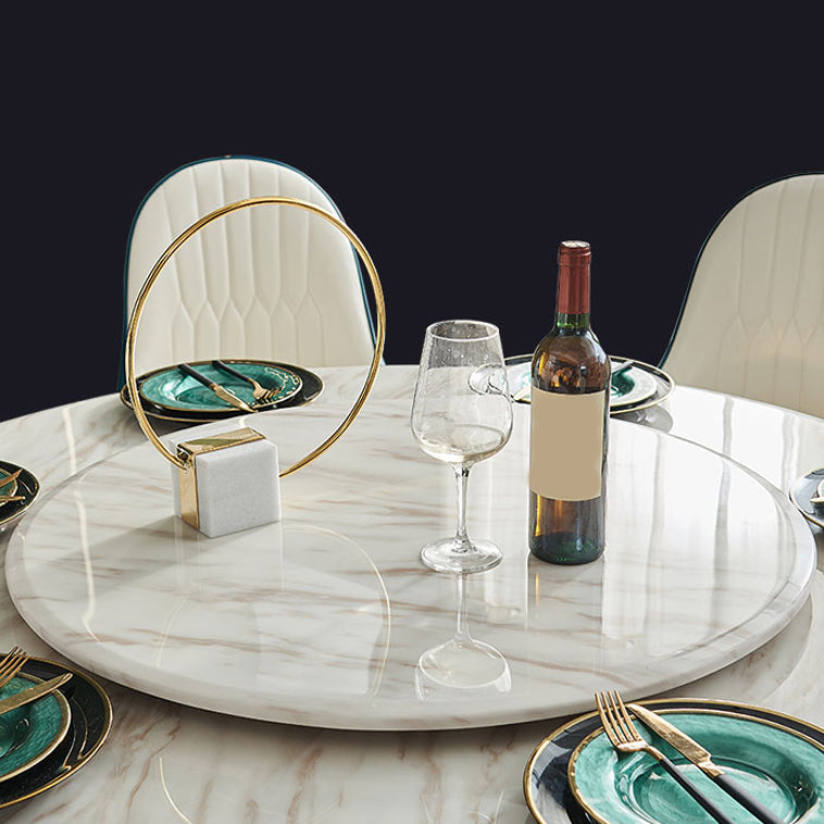 Glam Round Shape Marble Table Standard Kitchen Dining Table with Pedestal Base Clearhalo ' dining_table' 'Dining Tables & Seating' 'Dining Tables' 'furn' 'furn_dining_table' 'Furniture' 'furniture_dining_table' 'Kitchen & Dining Furniture' 'kitchen&dining_furn' 'kitchen' 'kitchen_dining_table' 4156031