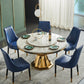 Glam Round Shape Marble Table Standard Kitchen Dining Table with Pedestal Base Clearhalo ' dining_table' 'Dining Tables & Seating' 'Dining Tables' 'furn' 'furn_dining_table' 'Furniture' 'furniture_dining_table' 'Kitchen & Dining Furniture' 'kitchen&dining_furn' 'kitchen' 'kitchen_dining_table' 4156036
