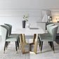 Luxury Sintered Stone Dining Table Rectangle Table with Metal Trestle Base Clearhalo ' dining_table' 'Dining Tables & Seating' 'Dining Tables' 'furn' 'furn_dining_table' 'Furniture' 'furniture_dining_table' 'Kitchen & Dining Furniture' 'kitchen&dining_furn' 'kitchen' 'kitchen_dining_table' 4156056