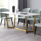 Luxury Sintered Stone Dining Table Rectangle Table with Metal Trestle Base Clearhalo ' dining_table' 'Dining Tables & Seating' 'Dining Tables' 'furn' 'furn_dining_table' 'Furniture' 'furniture_dining_table' 'Kitchen & Dining Furniture' 'kitchen&dining_furn' 'kitchen' 'kitchen_dining_table' 4156058