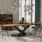 Industrial Solid Wood Table for Restaurant Rectangle Dining Table with Metal Pedestal Clearhalo ' dining_table' 'Dining Tables & Seating' 'Dining Tables' 'furn' 'furn_dining_table' 'Furniture' 'furniture_dining_table' 'Kitchen & Dining Furniture' 'kitchen&dining_furn' 'kitchen' 'kitchen_dining_table' 4156076
