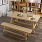 Rectangle Pine Solid Wood Table for Restaurant Modern Dining Table with Trestle Base in Nature Clearhalo ' dining_table' 'Dining Tables & Seating' 'Dining Tables' 'furn' 'furn_dining_table' 'Furniture' 'furniture_dining_table' 'Kitchen & Dining Furniture' 'kitchen&dining_furn' 'kitchen' 'kitchen_dining_table' 4156098