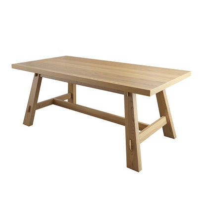Rectangle Pine Solid Wood Table for Restaurant Modern Dining Table with Trestle Base in Nature Without Chairs Clearhalo ' dining_table' 'Dining Tables & Seating' 'Dining Tables' 'furn' 'furn_dining_table' 'Furniture' 'furniture_dining_table' 'Kitchen & Dining Furniture' 'kitchen&dining_furn' 'kitchen' 'kitchen_dining_table' 4156099