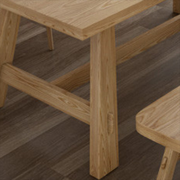 Rectangle Pine Solid Wood Table for Restaurant Modern Dining Table with Trestle Base in Nature Clearhalo ' dining_table' 'Dining Tables & Seating' 'Dining Tables' 'furn' 'furn_dining_table' 'Furniture' 'furniture_dining_table' 'Kitchen & Dining Furniture' 'kitchen&dining_furn' 'kitchen' 'kitchen_dining_table' 4156101