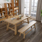 Rectangle Pine Solid Wood Table for Restaurant Modern Dining Table with Trestle Base in Nature Clearhalo ' dining_table' 'Dining Tables & Seating' 'Dining Tables' 'furn' 'furn_dining_table' 'Furniture' 'furniture_dining_table' 'Kitchen & Dining Furniture' 'kitchen&dining_furn' 'kitchen' 'kitchen_dining_table' 4156102