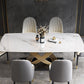 Rectangle Pedestal Dining Site Table Stone Dining Room Collection for Home Clearhalo ' dining_table' 'Dining Tables & Seating' 'Dining Tables' 'furn' 'furn_dining_table' 'Furniture' 'furniture_dining_table' 'Kitchen & Dining Furniture' 'kitchen&dining_furn' 'kitchen' 'kitchen_dining_table' 4156122