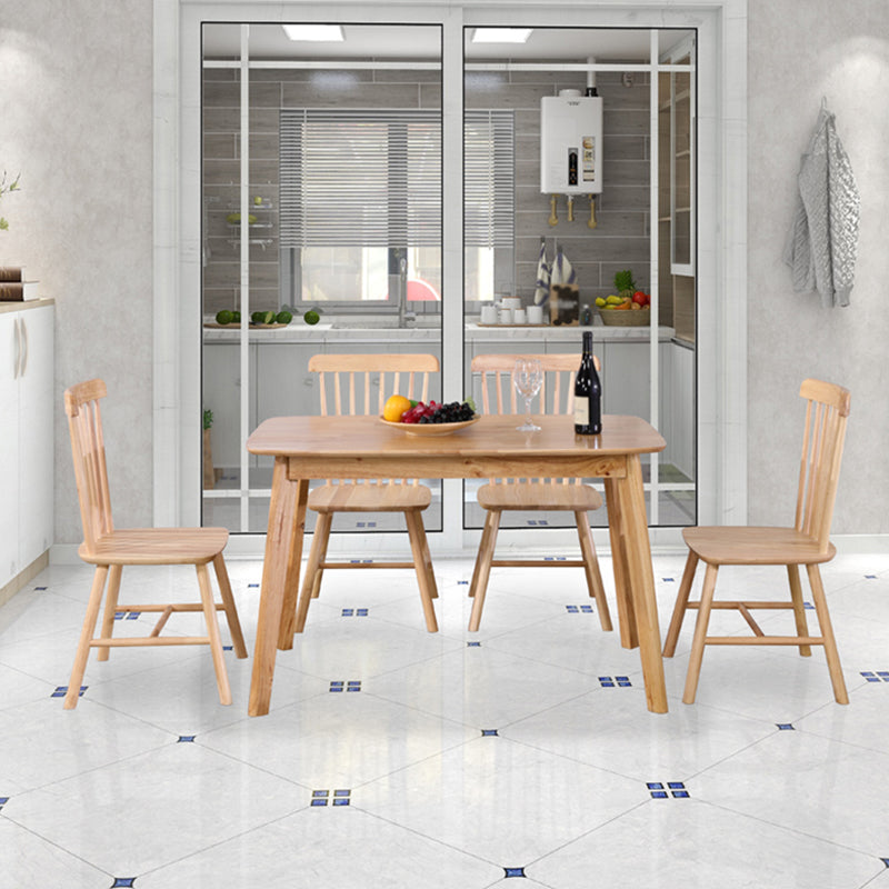 4-foot Oak Solid Wood Table Simplicity Style Rectangle Dining Table Clearhalo ' dining_table' 'Dining Tables & Seating' 'Dining Tables' 'furn' 'furn_dining_table' 'Furniture' 'furniture_dining_table' 'Kitchen & Dining Furniture' 'kitchen&dining_furn' 'kitchen' 'kitchen_dining_table' 4156129