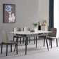 Stone Extendable Dining Site Table Industrial Style Rectangle Dining Table for Home Clearhalo ' dining_table' 'Dining Tables & Seating' 'Dining Tables' 'furn' 'furn_dining_table' 'Furniture' 'furniture_dining_table' 'Kitchen & Dining Furniture' 'kitchen&dining_furn' 'kitchen' 'kitchen_dining_table' 4156158