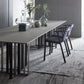 Industrial Sintered Stone Dining Table Rectangle Table with Metal Double Pedestal Clearhalo ' dining_table' 'Dining Tables & Seating' 'Dining Tables' 'furn' 'furn_dining_table' 'Furniture' 'furniture_dining_table' 'Kitchen & Dining Furniture' 'kitchen&dining_furn' 'kitchen' 'kitchen_dining_table' 4156173