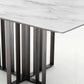 Industrial Sintered Stone Dining Table Rectangle Table with Metal Double Pedestal Clearhalo ' dining_table' 'Dining Tables & Seating' 'Dining Tables' 'furn' 'furn_dining_table' 'Furniture' 'furniture_dining_table' 'Kitchen & Dining Furniture' 'kitchen&dining_furn' 'kitchen' 'kitchen_dining_table' 4156177