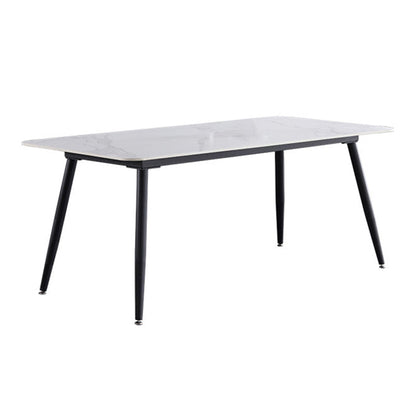 4-foot Stone Dinner Table Industrial Style Rectangle Dining Table for Home Without Chairs Clearhalo ' dining_table' 'Dining Tables & Seating' 'Dining Tables' 'furn' 'furn_dining_table' 'Furniture' 'furniture_dining_table' 'Kitchen & Dining Furniture' 'kitchen&dining_furn' 'kitchen' 'kitchen_dining_table' 4156188