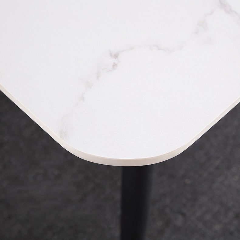 4-foot Stone Dinner Table Industrial Style Rectangle Dining Table for Home Clearhalo ' dining_table' 'Dining Tables & Seating' 'Dining Tables' 'furn' 'furn_dining_table' 'Furniture' 'furniture_dining_table' 'Kitchen & Dining Furniture' 'kitchen&dining_furn' 'kitchen' 'kitchen_dining_table' 4156189