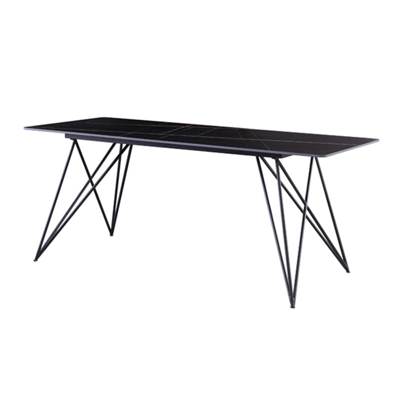 Stone Dining Site Table Industrial Style Rectangle Dining Table for Kitchen Home Without Chairs Clearhalo ' dining_table' 'Dining Tables & Seating' 'Dining Tables' 'furn' 'furn_dining_table' 'Furniture' 'furniture_dining_table' 'Kitchen & Dining Furniture' 'kitchen&dining_furn' 'kitchen' 'kitchen_dining_table' 4156201
