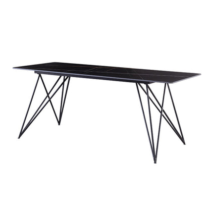Stone Dining Site Table Industrial Style Rectangle Dining Table for Kitchen Home Without Chairs Clearhalo ' dining_table' 'Dining Tables & Seating' 'Dining Tables' 'furn' 'furn_dining_table' 'Furniture' 'furniture_dining_table' 'Kitchen & Dining Furniture' 'kitchen&dining_furn' 'kitchen' 'kitchen_dining_table' 4156201