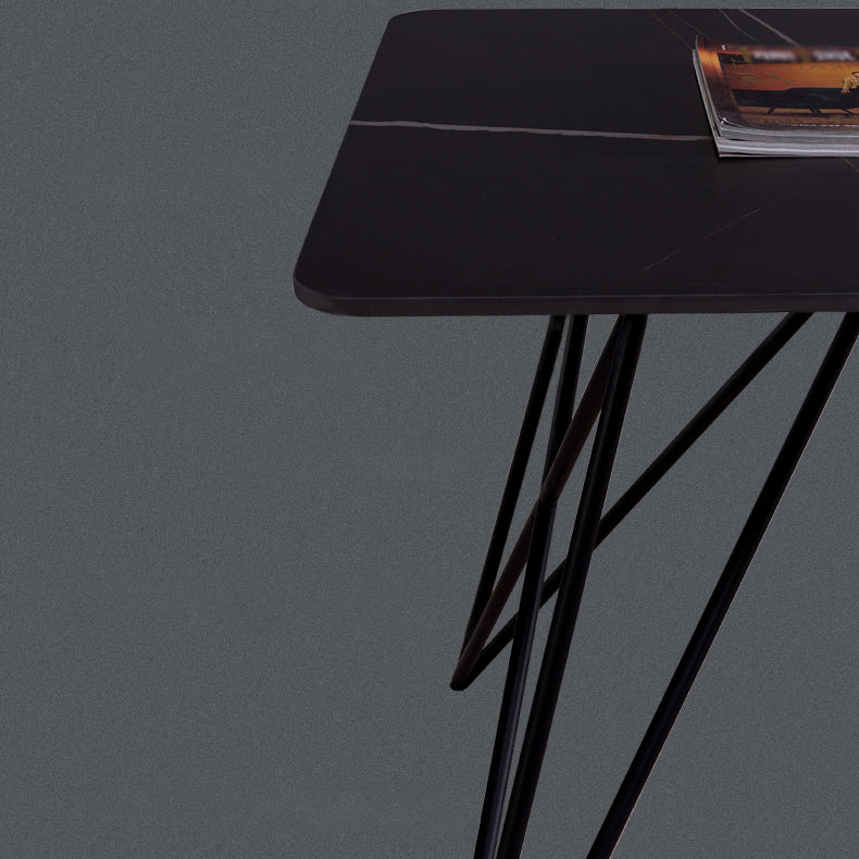 Stone Dining Site Table Industrial Style Rectangle Dining Table for Kitchen Home Clearhalo ' dining_table' 'Dining Tables & Seating' 'Dining Tables' 'furn' 'furn_dining_table' 'Furniture' 'furniture_dining_table' 'Kitchen & Dining Furniture' 'kitchen&dining_furn' 'kitchen' 'kitchen_dining_table' 4156204
