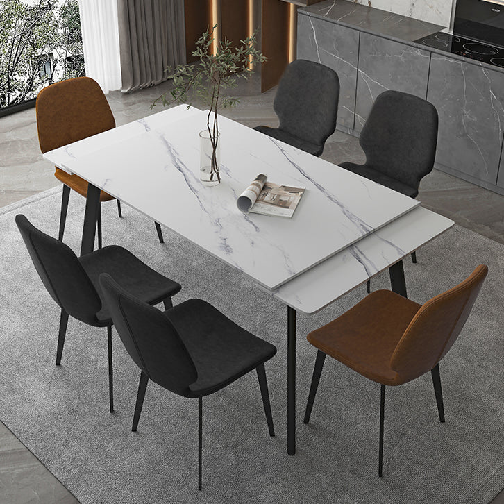 Industrial Style Rectangle Dining Table Extendable Dining Room Home Furniture Clearhalo ' dining_table' 'Dining Tables & Seating' 'Dining Tables' 'furn' 'furn_dining_table' 'Furniture' 'furniture_dining_table' 'Kitchen & Dining Furniture' 'kitchen&dining_furn' 'kitchen' 'kitchen_dining_table' 4156224