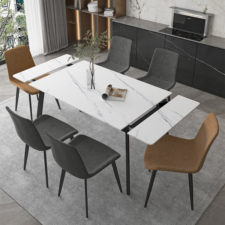 Industrial Style Rectangle Dining Table Extendable Dining Room Home Furniture Clearhalo ' dining_table' 'Dining Tables & Seating' 'Dining Tables' 'furn' 'furn_dining_table' 'Furniture' 'furniture_dining_table' 'Kitchen & Dining Furniture' 'kitchen&dining_furn' 'kitchen' 'kitchen_dining_table' 4156227