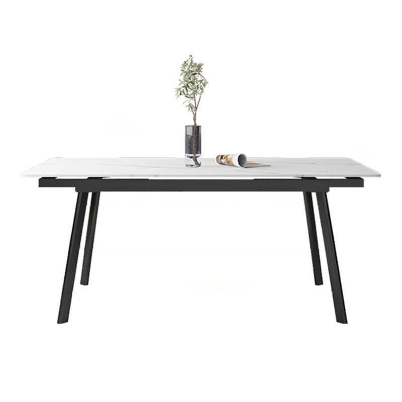 Industrial Style Rectangle Dining Table Extendable Dining Room Home Furniture Without Chairs Clearhalo ' dining_table' 'Dining Tables & Seating' 'Dining Tables' 'furn' 'furn_dining_table' 'Furniture' 'furniture_dining_table' 'Kitchen & Dining Furniture' 'kitchen&dining_furn' 'kitchen' 'kitchen_dining_table' 4156228