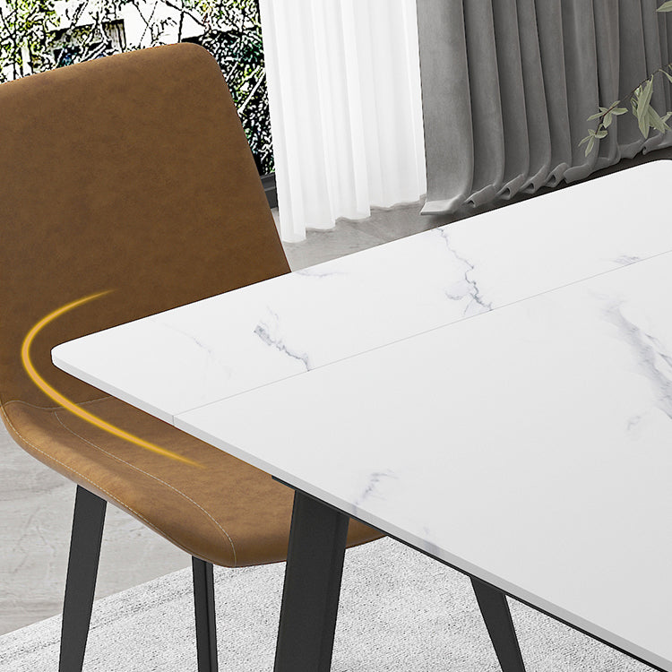 Industrial Style Rectangle Dining Table Extendable Dining Room Home Furniture Clearhalo ' dining_table' 'Dining Tables & Seating' 'Dining Tables' 'furn' 'furn_dining_table' 'Furniture' 'furniture_dining_table' 'Kitchen & Dining Furniture' 'kitchen&dining_furn' 'kitchen' 'kitchen_dining_table' 4156230