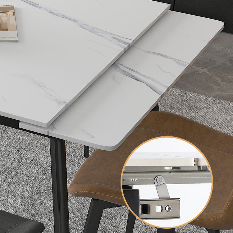 Industrial Style Rectangle Dining Table Extendable Dining Room Home Furniture Clearhalo ' dining_table' 'Dining Tables & Seating' 'Dining Tables' 'furn' 'furn_dining_table' 'Furniture' 'furniture_dining_table' 'Kitchen & Dining Furniture' 'kitchen&dining_furn' 'kitchen' 'kitchen_dining_table' 4156231