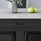 Modern Extendable White Dining Table Sintered Stone Round Shape Dining Table for Kitchen Clearhalo ' dining_table' 'Dining Tables & Seating' 'Dining Tables' 'furn' 'furn_dining_table' 'Furniture' 'furniture_dining_table' 'Kitchen & Dining Furniture' 'kitchen&dining_furn' 'kitchen' 'kitchen_dining_table' 4156242