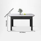 Modern Extendable White Dining Table Sintered Stone Round Shape Dining Table for Kitchen Clearhalo ' dining_table' 'Dining Tables & Seating' 'Dining Tables' 'furn' 'furn_dining_table' 'Furniture' 'furniture_dining_table' 'Kitchen & Dining Furniture' 'kitchen&dining_furn' 'kitchen' 'kitchen_dining_table' 4156248