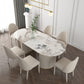 Metal Traditional Luxury Oval Table Sintered Stone Indoor Table for Dining Room Clearhalo ' dining_table' 'Dining Tables & Seating' 'Dining Tables' 'Furniture' 'furniture_dining_table' 'Kitchen & Dining Furniture' 'kitchen&dining_furn' 'kitchen' 'kitchen_dining_table' 4156265