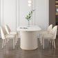 Metal Traditional Luxury Oval Table Sintered Stone Indoor Table for Dining Room Clearhalo ' dining_table' 'Dining Tables & Seating' 'Dining Tables' 'Furniture' 'furniture_dining_table' 'Kitchen & Dining Furniture' 'kitchen&dining_furn' 'kitchen' 'kitchen_dining_table' 4156277