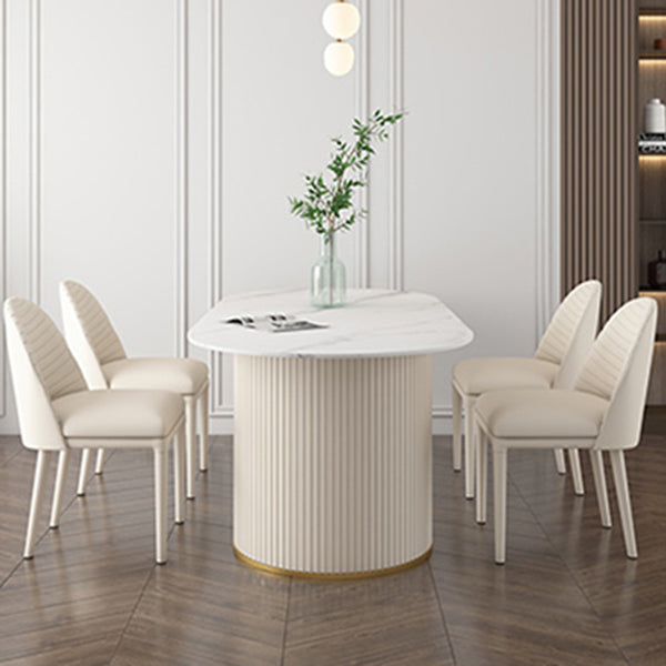 Metal Traditional Luxury Oval Table Sintered Stone Indoor Table for Dining Room Clearhalo ' dining_table' 'Dining Tables & Seating' 'Dining Tables' 'Furniture' 'furniture_dining_table' 'Kitchen & Dining Furniture' 'kitchen&dining_furn' 'kitchen' 'kitchen_dining_table' 4156277