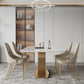 Stone Dining Site Table Traditional Luxury Rectangle Dining Table with Pedestal Base Clearhalo ' dining_table' 'Dining Tables & Seating' 'Dining Tables' 'furn' 'furn_dining_table' 'Furniture' 'furniture_dining_table' 'Kitchen & Dining Furniture' 'kitchen&dining_furn' 'kitchen' 'kitchen_dining_table' 4156292