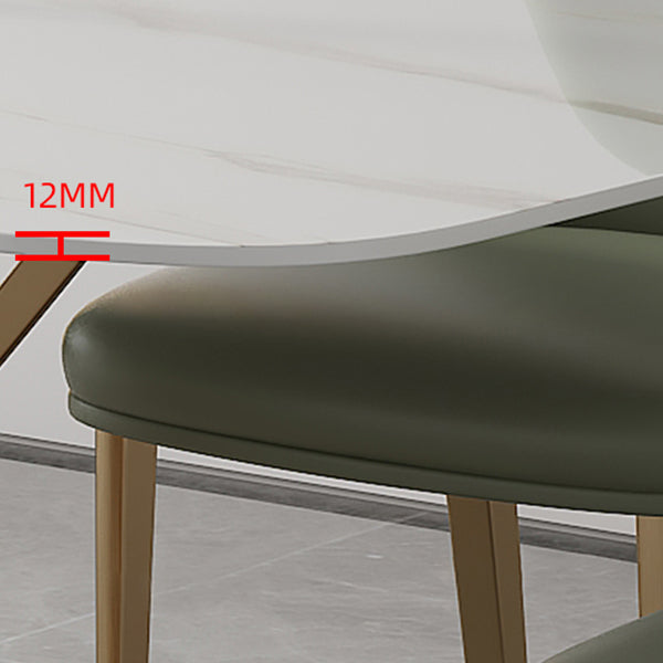 Traditional Luxury Rectangle Dining Table Stone Dinner Table with Pedestal Base Clearhalo ' dining_table' 'Dining Tables & Seating' 'Dining Tables' 'furn' 'furn_dining_table' 'Furniture' 'furniture_dining_table' 'Kitchen & Dining Furniture' 'kitchen&dining_furn' 'kitchen' 'kitchen_dining_table' 4156303