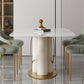 Traditional Luxury Rectangle Dining Table Stone Dinner Table with Pedestal Base Clearhalo ' dining_table' 'Dining Tables & Seating' 'Dining Tables' 'furn' 'furn_dining_table' 'Furniture' 'furniture_dining_table' 'Kitchen & Dining Furniture' 'kitchen&dining_furn' 'kitchen' 'kitchen_dining_table' 4156308