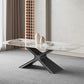 Metal Traditional Luxury Rectangle Table Sintered Stone Top Indoor Table with Pedestal Clearhalo ' dining_table' 'Dining Tables & Seating' 'Dining Tables' 'furn' 'furn_dining_table' 'Furniture' 'furniture_dining_table' 'Kitchen & Dining Furniture' 'kitchen&dining_furn' 'kitchen' 'kitchen_dining_table' 4156318