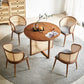 Round Trestle Base Casual Table Wood Color Fixed Table with Ashwood Solid Wood Clearhalo ' dining_table' 'Dining Tables & Seating' 'Dining Tables' 'furn' 'furn_dining_table' 'Furniture' 'furniture_dining_table' 'Kitchen & Dining Furniture' 'kitchen&dining_furn' 'kitchen' 'kitchen_dining_table' 4156327