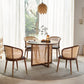 Round Trestle Base Casual Table Wood Color Fixed Table with Ashwood Solid Wood Clearhalo ' dining_table' 'Dining Tables & Seating' 'Dining Tables' 'furn' 'furn_dining_table' 'Furniture' 'furniture_dining_table' 'Kitchen & Dining Furniture' 'kitchen&dining_furn' 'kitchen' 'kitchen_dining_table' 4156328