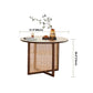 Round Trestle Base Casual Table Wood Color Fixed Table with Ashwood Solid Wood Clearhalo ' dining_table' 'Dining Tables & Seating' 'Dining Tables' 'furn' 'furn_dining_table' 'Furniture' 'furniture_dining_table' 'Kitchen & Dining Furniture' 'kitchen&dining_furn' 'kitchen' 'kitchen_dining_table' 4156337