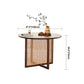 Round Trestle Base Casual Table Wood Color Fixed Table with Ashwood Solid Wood Clearhalo ' dining_table' 'Dining Tables & Seating' 'Dining Tables' 'furn' 'furn_dining_table' 'Furniture' 'furniture_dining_table' 'Kitchen & Dining Furniture' 'kitchen&dining_furn' 'kitchen' 'kitchen_dining_table' 4156339