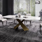 Sintered Stone Top Dining Table for Restaurant Luxury Rectangle Table with Metal Pedestal Clearhalo ' dining_table' 'Dining Tables & Seating' 'Dining Tables' 'furn' 'furn_dining_table' 'Furniture' 'furniture_dining_table' 'Kitchen & Dining Furniture' 'kitchen&dining_furn' 'kitchen' 'kitchen_dining_table' 4156340
