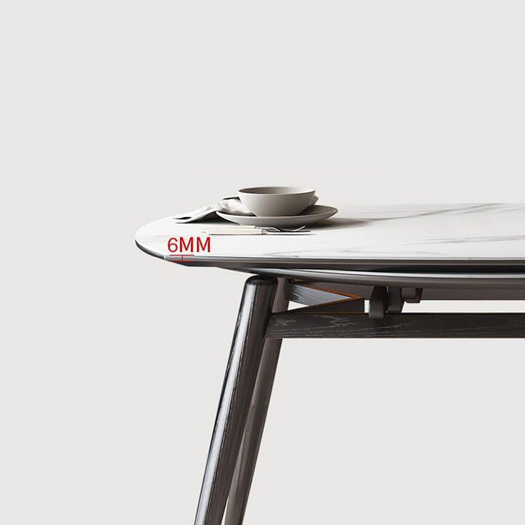 Round Dining Table Contemporary Style Drop Leaf Dinner Table with 4-foot Clearhalo ' dining_table' 'Dining Tables & Seating' 'Dining Tables' 'furn' 'furn_dining_table' 'Furniture' 'furniture_dining_table' 'Kitchen & Dining Furniture' 'kitchen&dining_furn' 'kitchen' 'kitchen_dining_table' 4156377