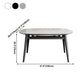 Round Dining Table Contemporary Style Drop Leaf Dinner Table with 4-foot Clearhalo ' dining_table' 'Dining Tables & Seating' 'Dining Tables' 'furn' 'furn_dining_table' 'Furniture' 'furniture_dining_table' 'Kitchen & Dining Furniture' 'kitchen&dining_furn' 'kitchen' 'kitchen_dining_table' 4156384